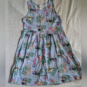 H&M Blue Sundress Sleeveless Scoop Neck Casual